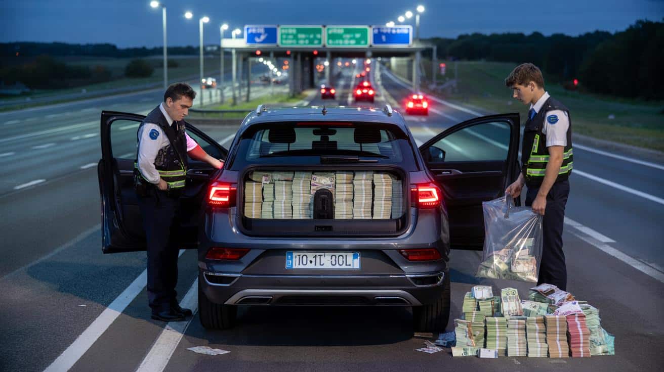 Kontrola na bramkach A10. W wentylacji auta znaleźli prawie 110 tys. euro