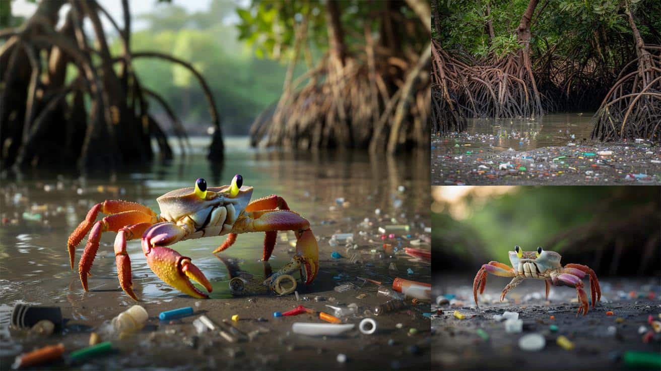 Kraby mielą plastik na pył. Ten pył trafia później na nasz talerz