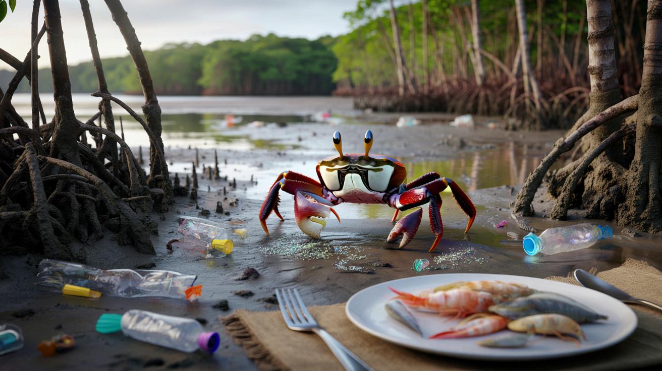 Kraby mielą plastik na pył. Ten może trafić prosto na nasz talerz