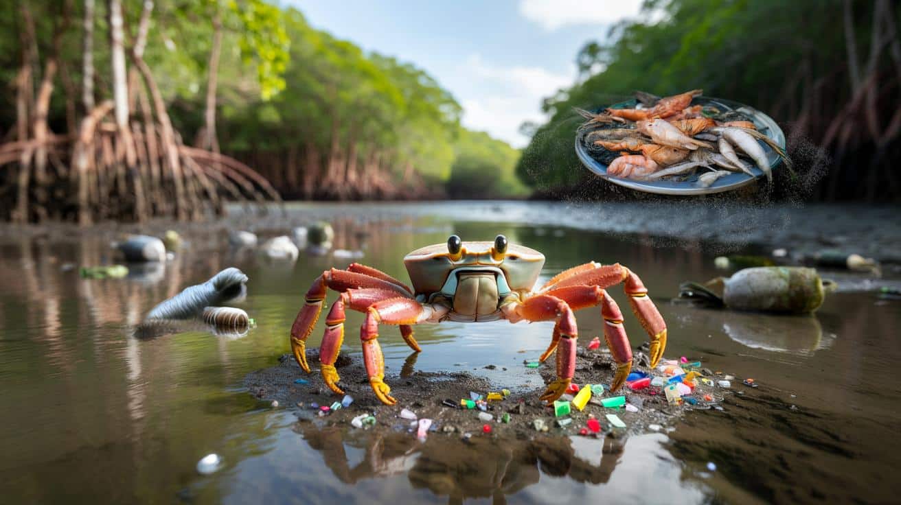 Kraby zmieniają plastik w pył. Niewidzialne cząstki trafiają na nasze talerze