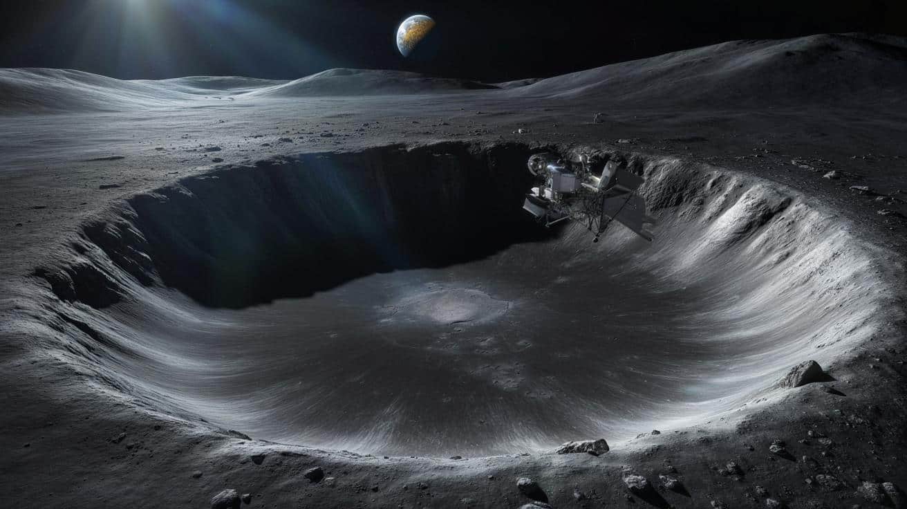 Księżycowy lód pod znakiem zapytania. Nowe dane studzą kosmiczny entuzjazm