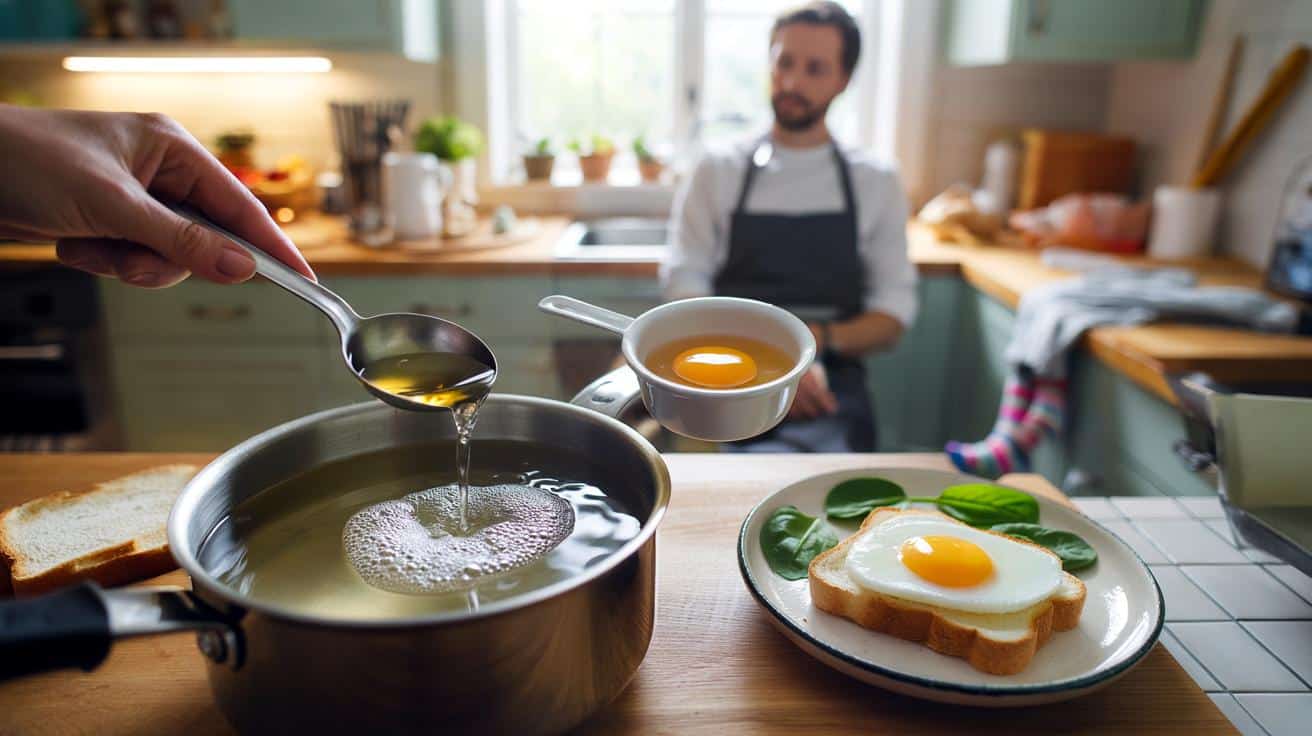 Kucharz mówi dlaczego zawsze dodaje łyżkę octu do wody gdy gotuje jajka w koszulce