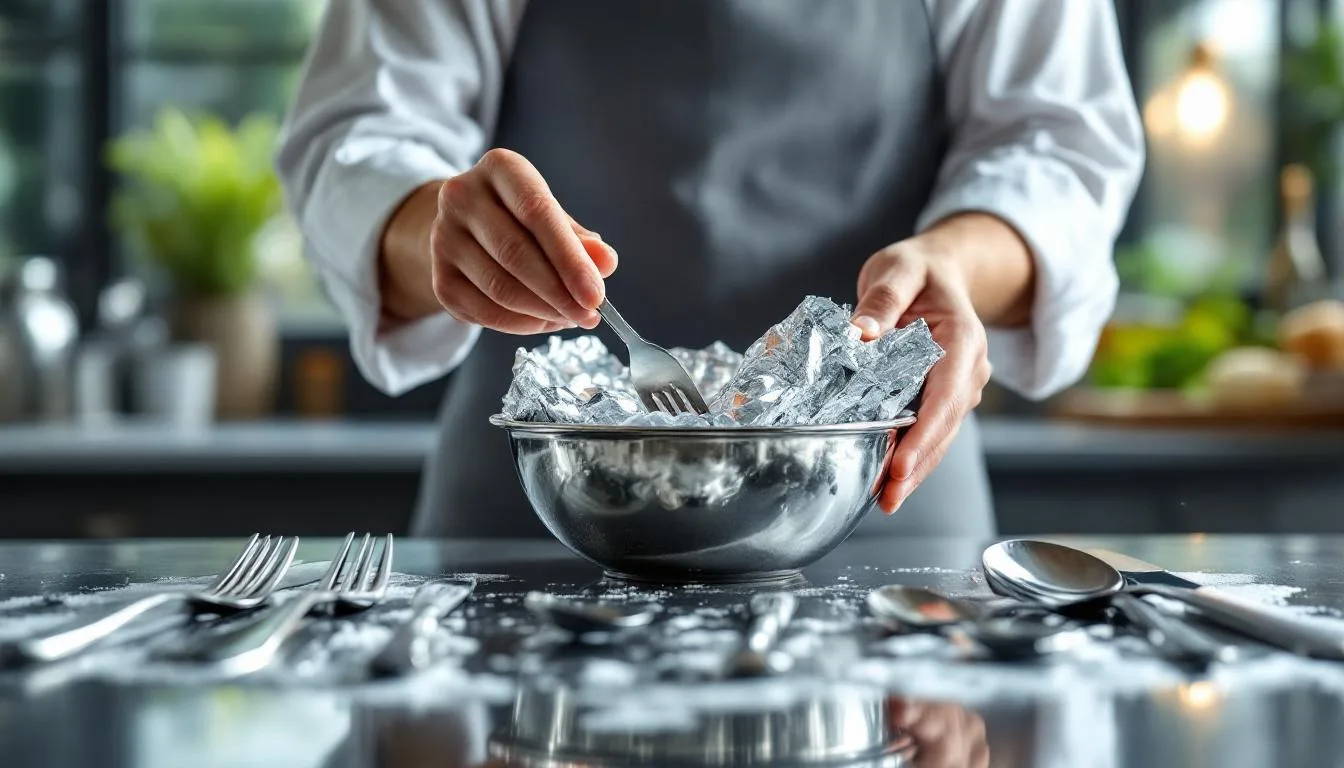 Kucharz ujawnia, dlaczego trik z folią aluminiową przywraca połysk sztućcom
