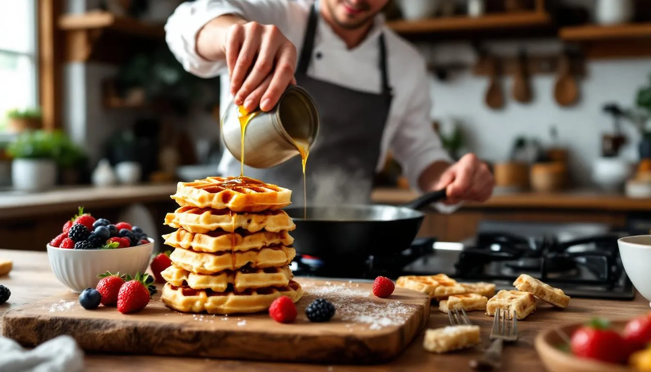 Kucharz ujawnia, jak zrobić idealne gofry bez gofrownicy