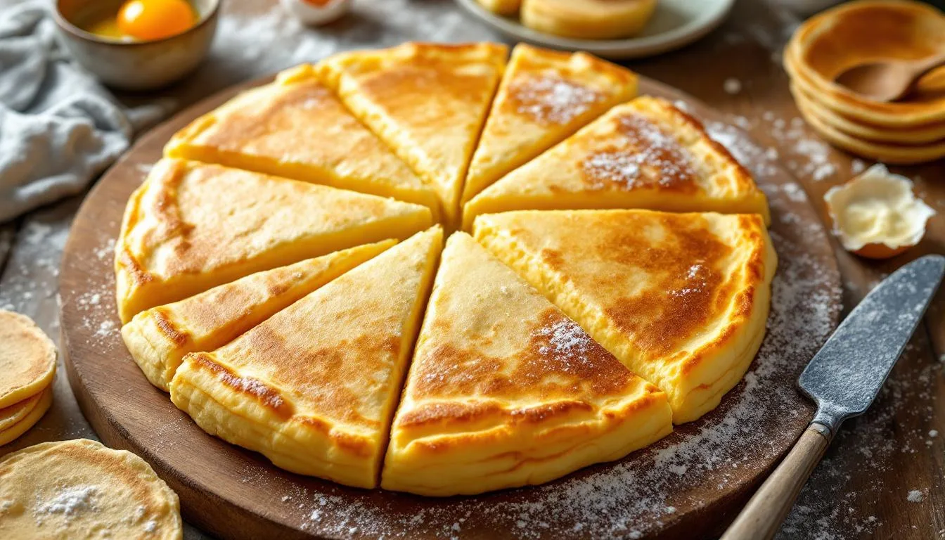 Kucharz zdradza, jak upiec gigantyczny naleśnik do krojenia jak pizzę