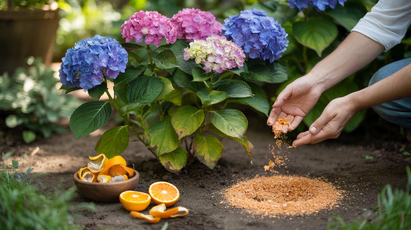 Jeden kuchenny odpadek, który odmieni hortensje: mocniejsze liście i bardziej intensywne kwiaty