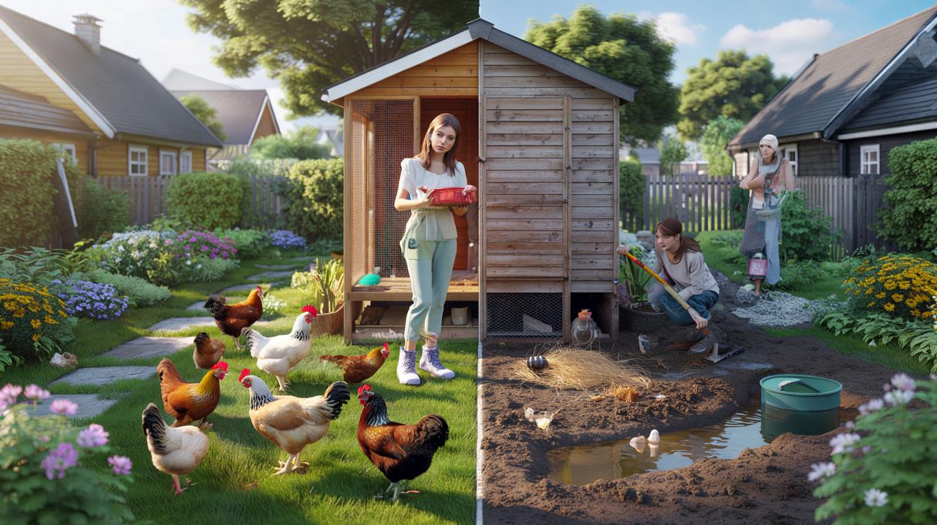 Kury w ogrodzie mogą wyglądać jak sielski obrazek, ale szybko zamieniają się w źródło problemów