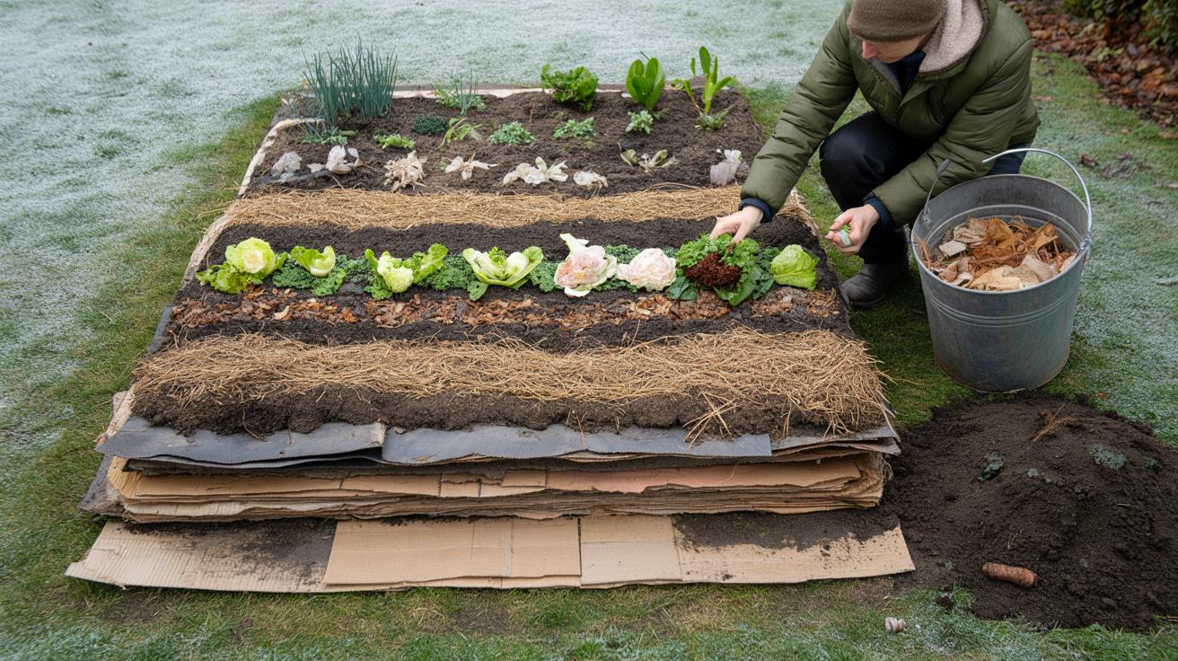 „Lasagne” w ogrodzie: zimowy trik, który robi cuda z glebą