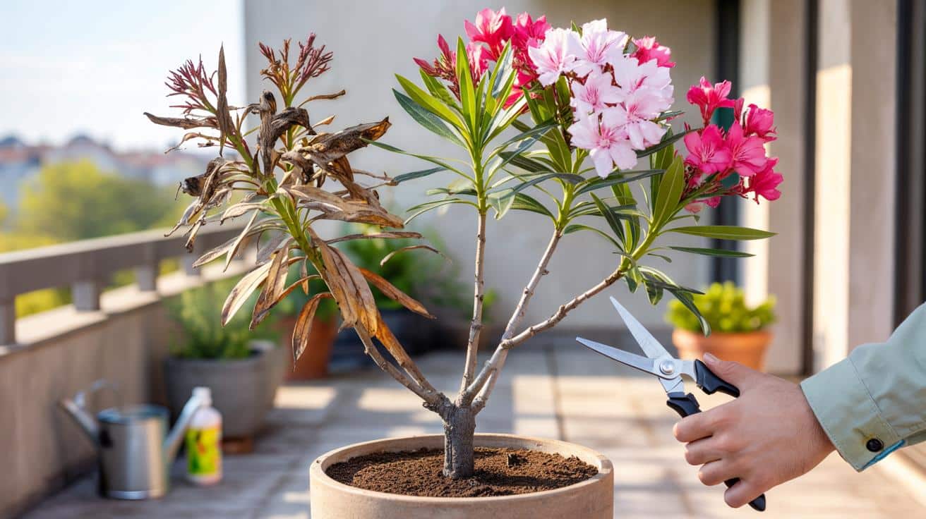 Laur oleandra po zimie: prosty plan na powrót spektakularnego kwitnienia