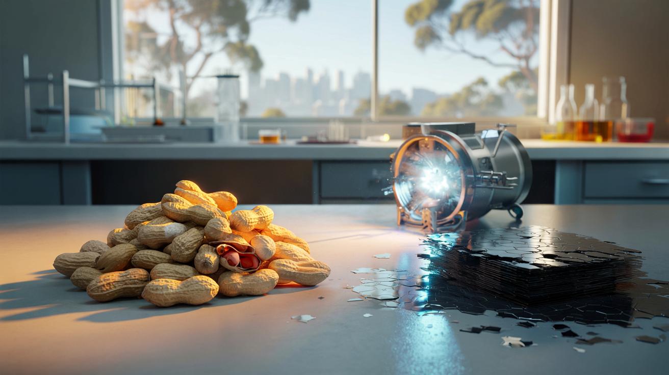 Łupiny orzeszków ziemnych zamieniają w grafen. Tani przełom z Australii