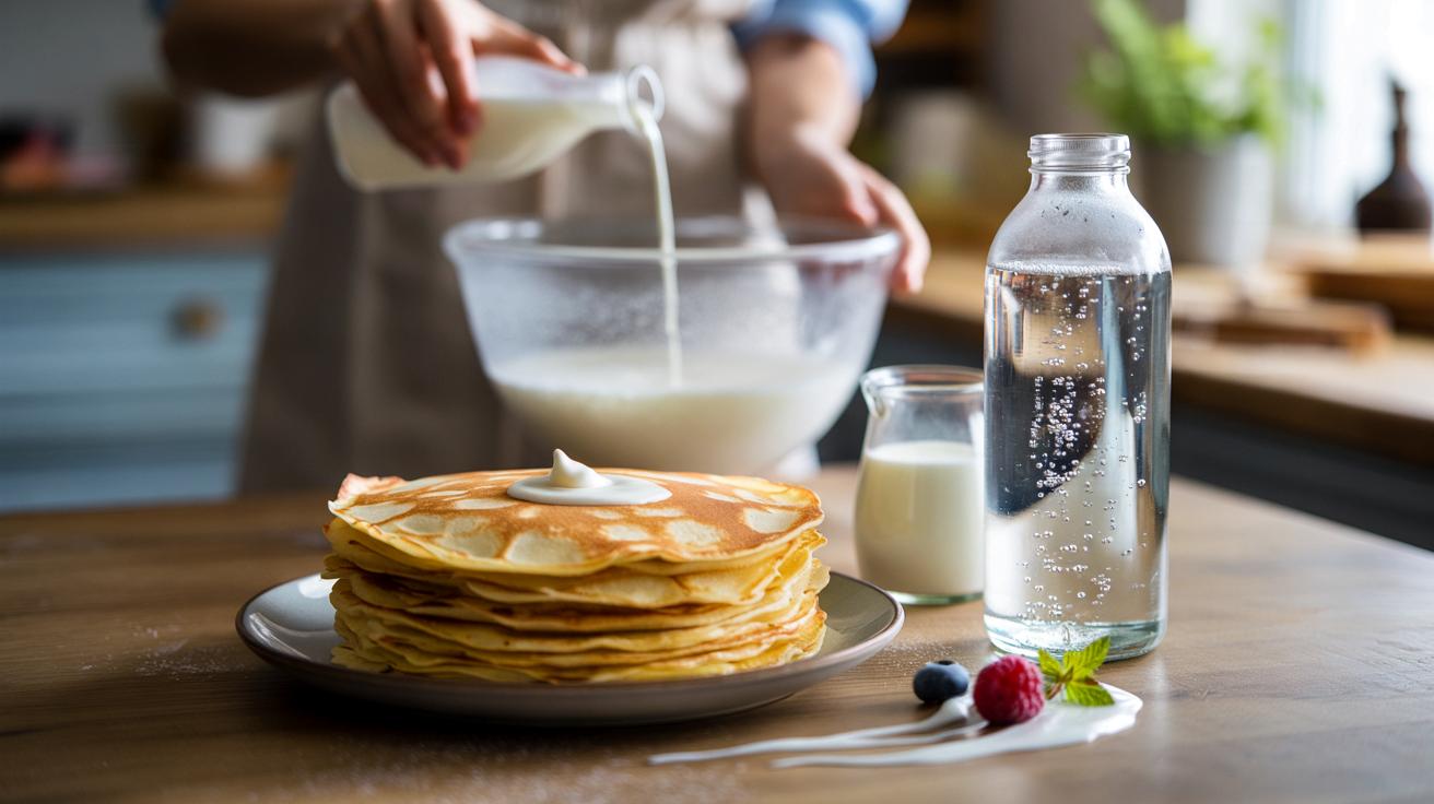 Lżejsze naleśniki bez wyrzutów sumienia: zamień połowę mleka na ten prosty dodatek