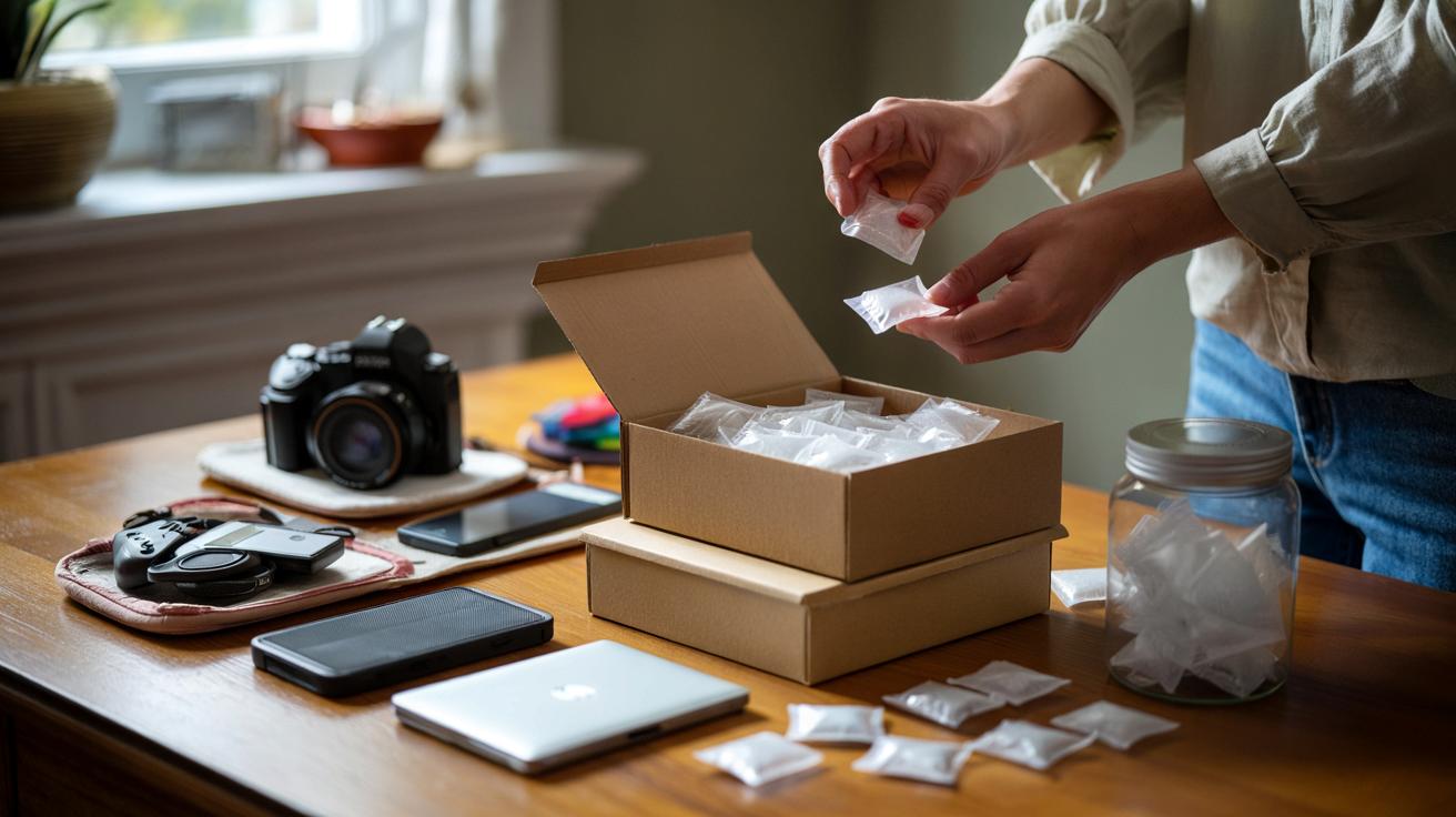 Małe białe saszetki z pudełek po butach? Zostaw je, są bezcenne