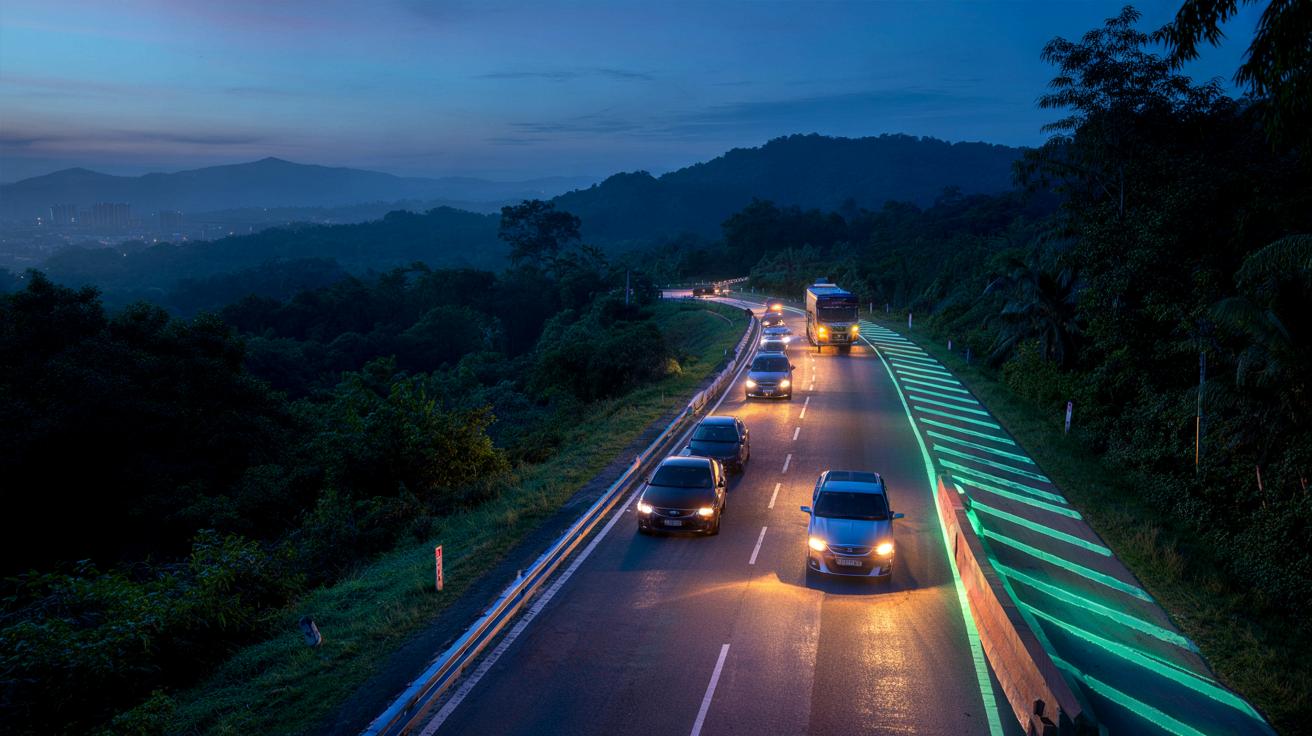 Malezja maluje świecące drogi zamiast stawiać latarnie. Brzmi świetnie, ale rachunek zabolał