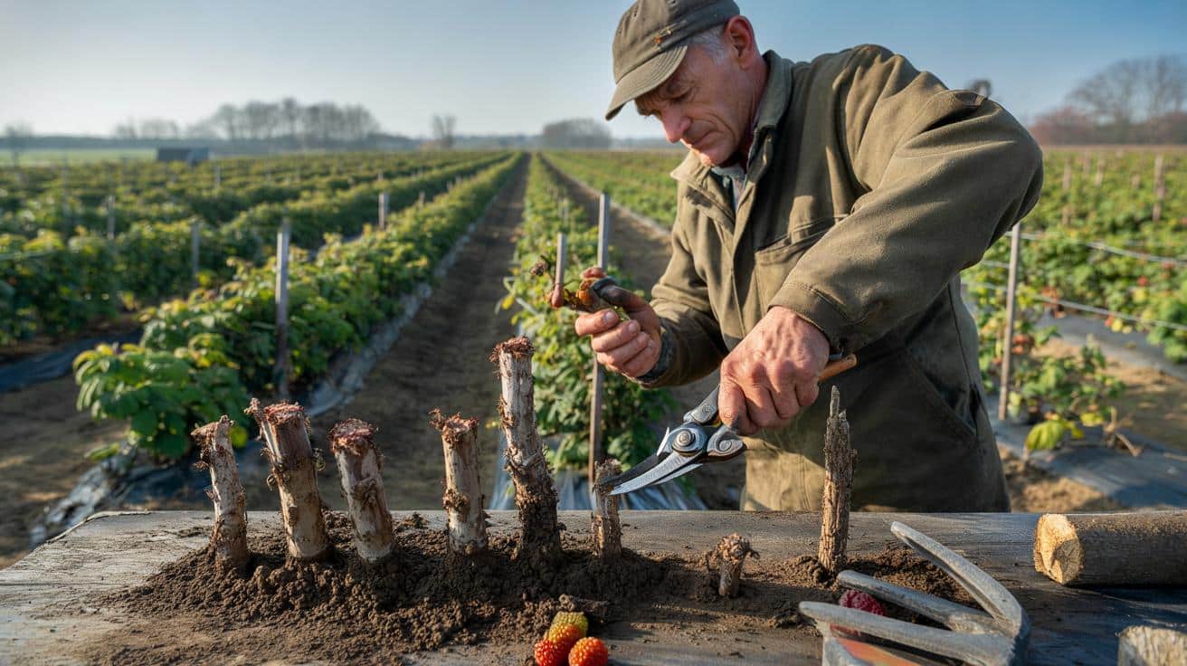 Sadownicy z Grójca stosują jedno kluczowe cięcie, które sprawia, że maliny owocują dwa razy w sezonie zamiast raz, a większość ogrodników je pomija