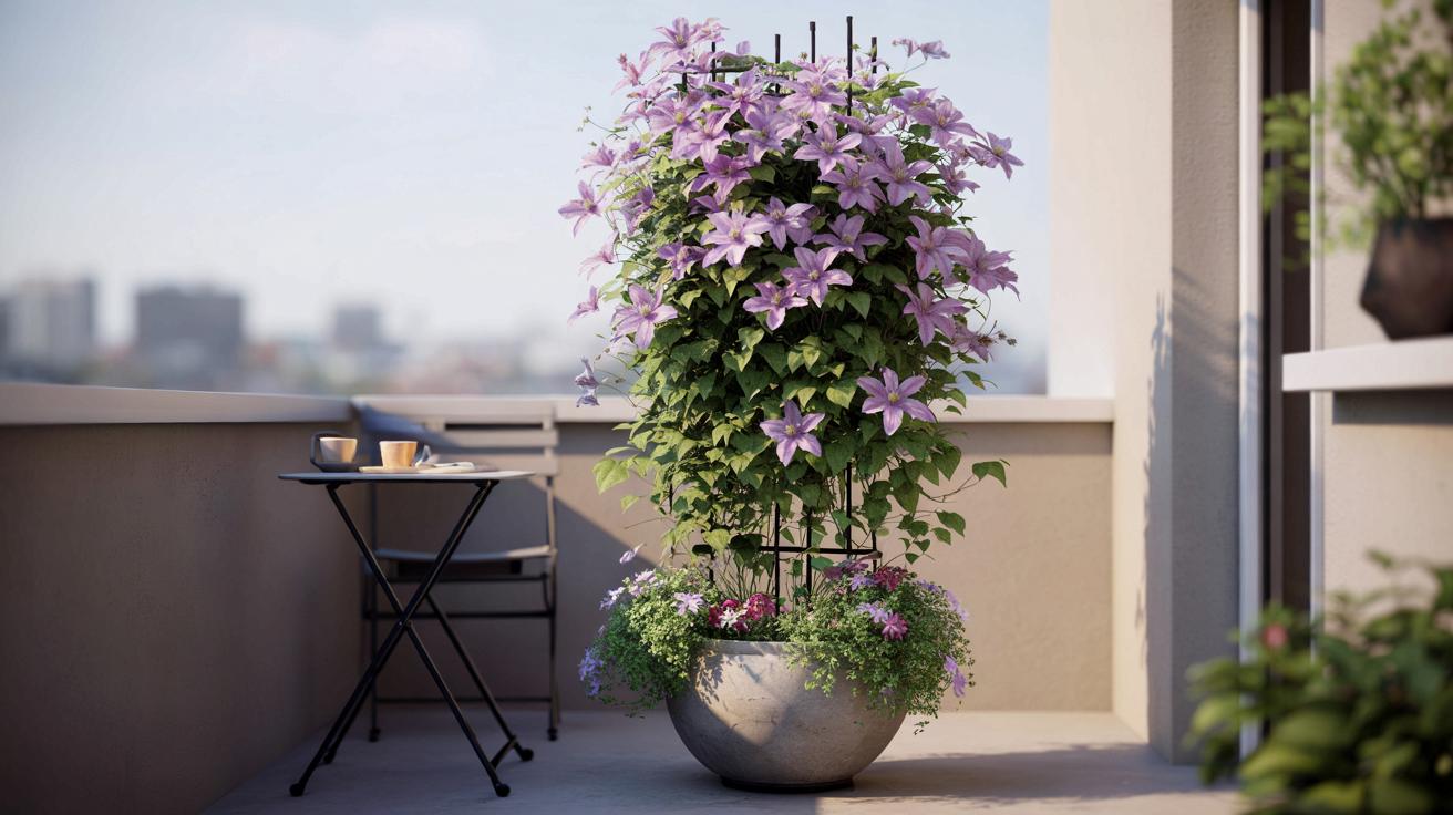 Mały balkon jak zielona ściana: jedna pnąca roślina robi całą robotę