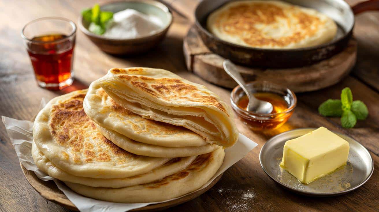 Marokańskie naleśniki msemen: elastyczne ciasto i chrupiące warstwy krok po kroku