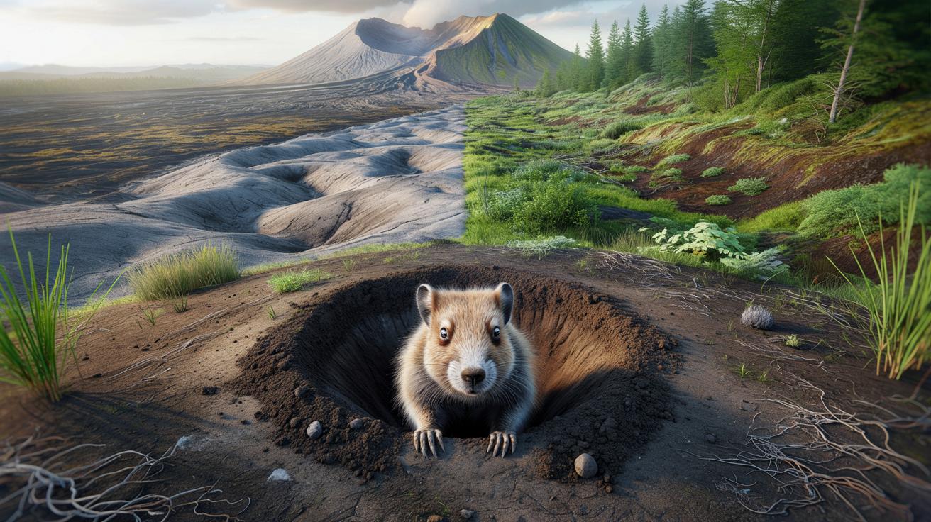 Martwe pole lawy ożyło dzięki jednemu gryzoniowi. Dziś rośnie tam 40 tysięcy roślin