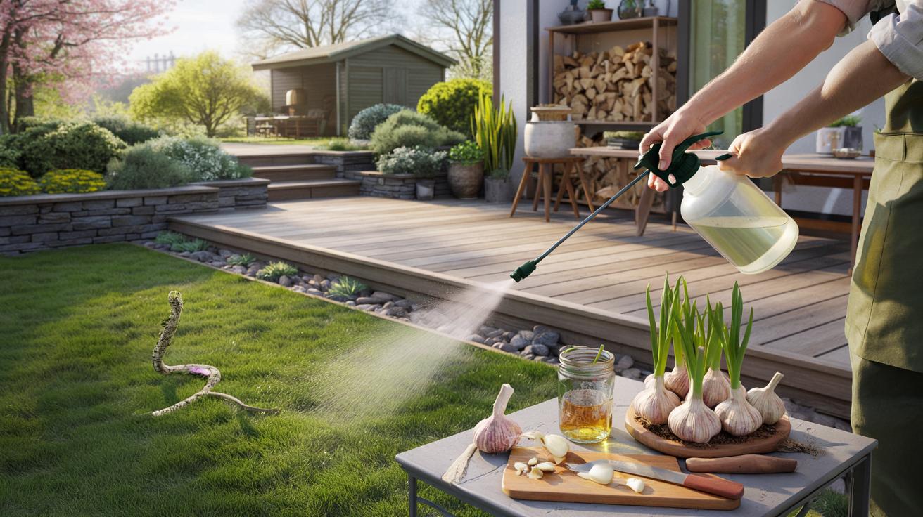 Marzec na tarasie bez węży: prosty trik z czosnkiem z kuchni