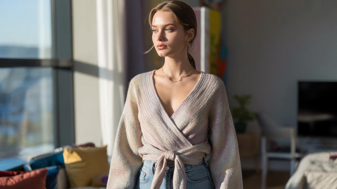 Masz mały biust? Ten krój swetra robi największą różnicę