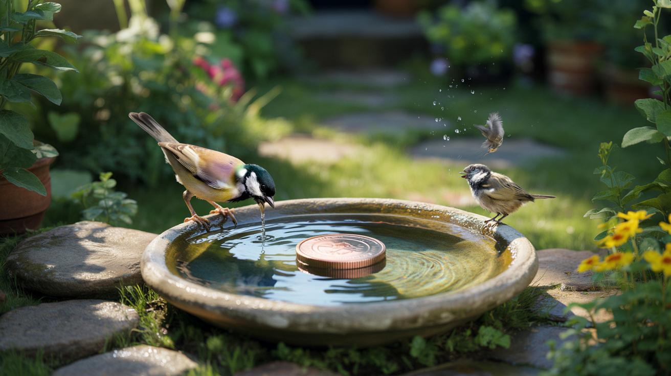 Masz poidełko dla ptaków w ogrodzie? Wrzuć tam 1 grosz i zobacz efekt