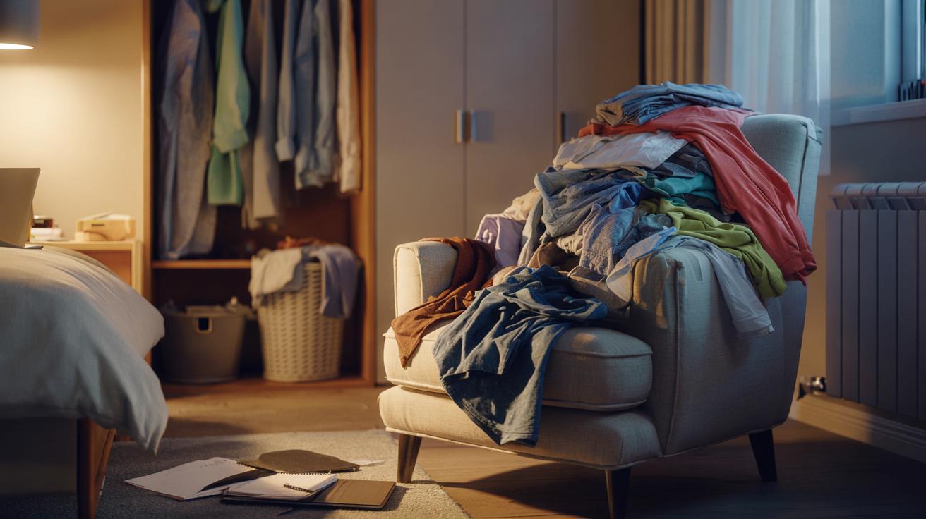 Masz słynną „krzesłową kupkę” ubrań? Psychologia ma na to mocne wyjaśnienie