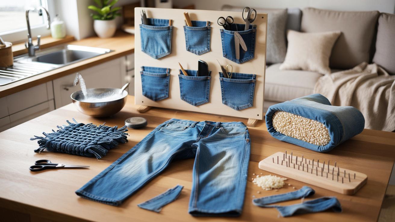 Masz stare podarte dżinsy? Zrób z nich 3 praktyczne rzeczy w 15 minut