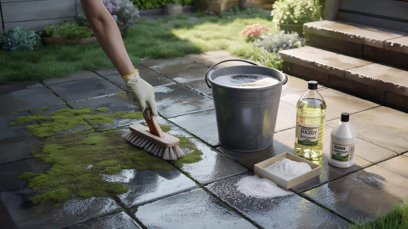 Mchem z tarasu pleśń i mech: tani trik z kuchni działa długo