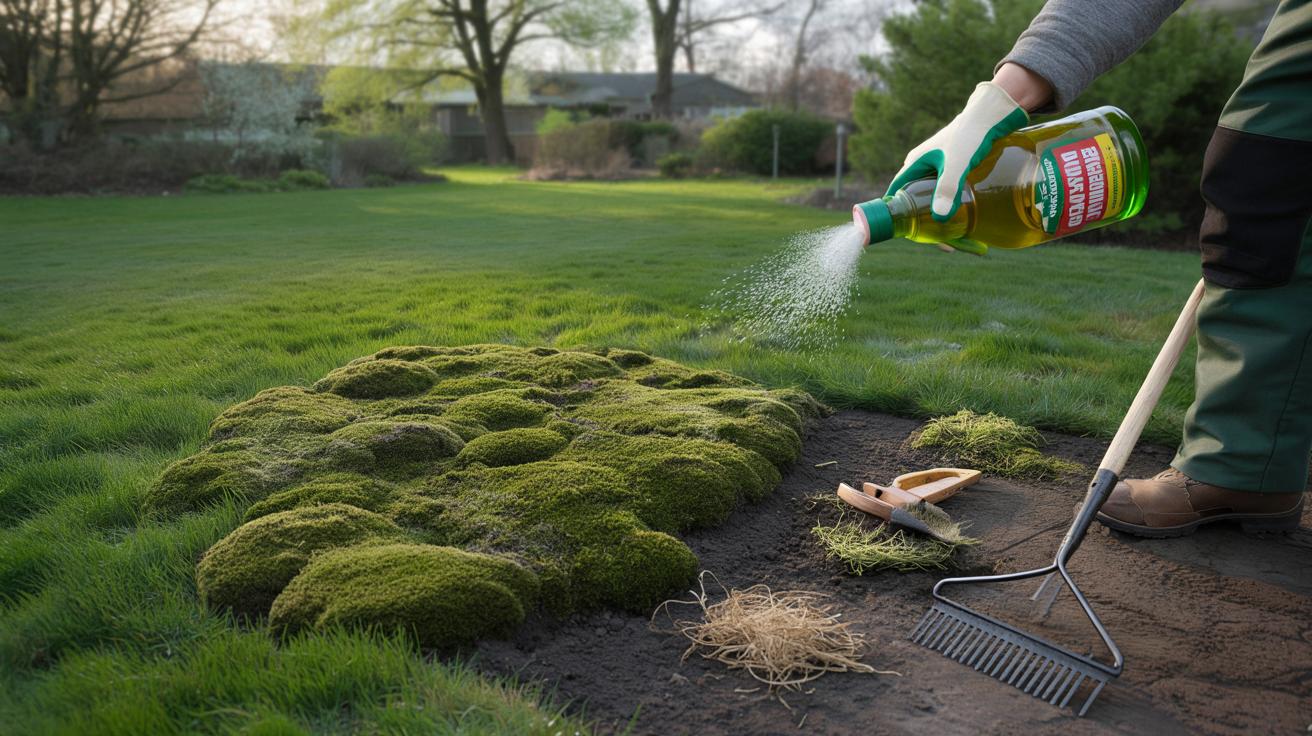 Mech na trawniku po zimie: wiosenny błąd, który niszczy trawę