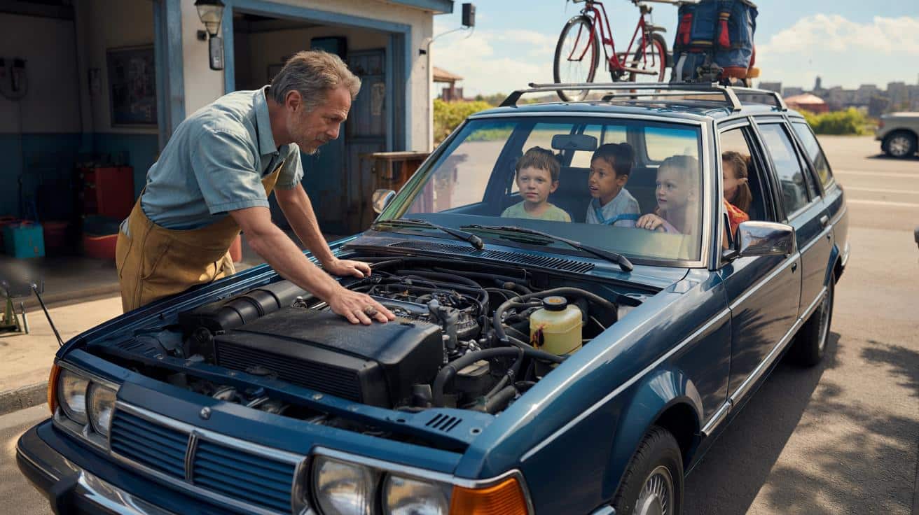 Mechanik mówi co sprawdza pod maską samochodu zanim wyjedzie na długą trasę