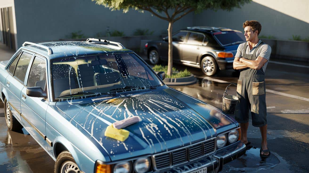 Mechanik mówi dlaczego nie myje samochodu w pełnym słońcu i jaka pora jest najlepsza