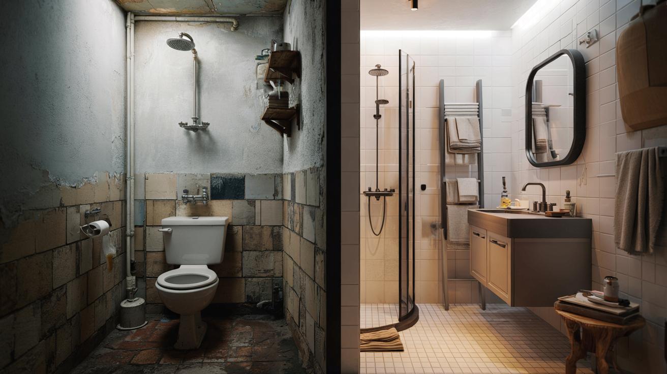 Metamorfoza mikrolazienki: z rozpadającego się kąta w elegancki azyl