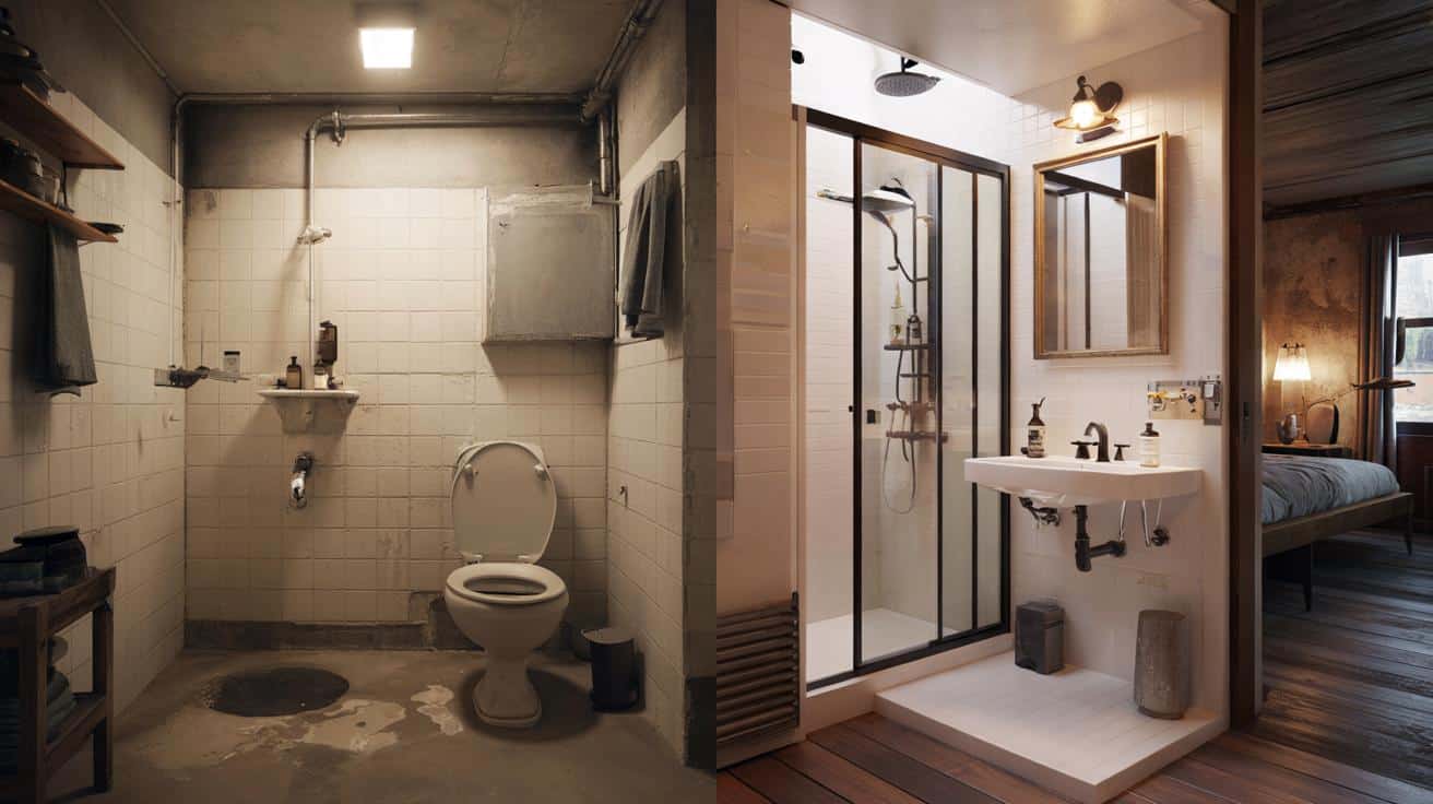 Metamorfoza mikrolazienki: z ruin do nowoczesnego azylu w 15 m²