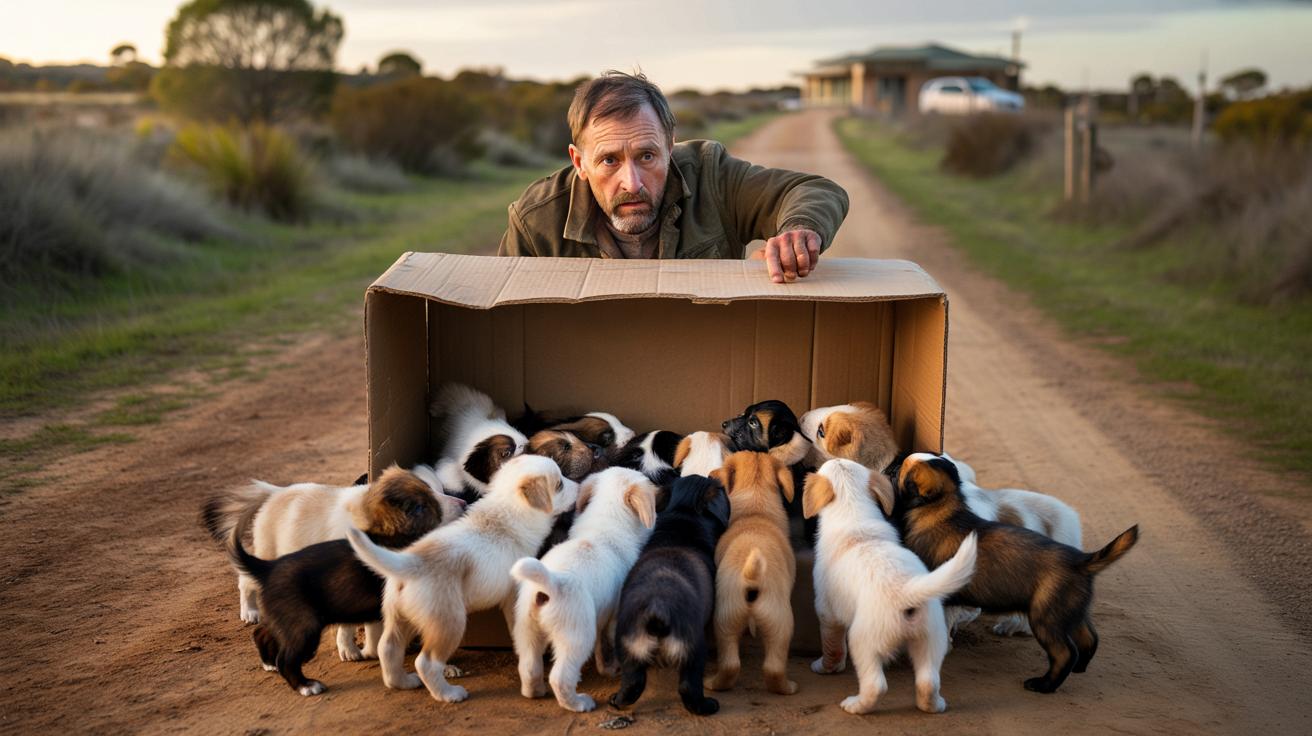 Mężczyzna znajduje na spacerze 15 porzuconych szczeniaków. Schronisko w szoku