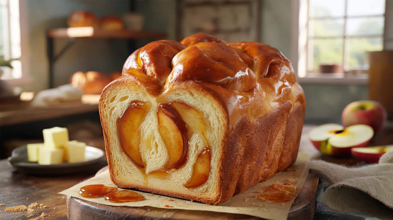 Miękka brioche z jabłkami w karmelu: prosty wypiek jak z rzemieślniczej piekarni