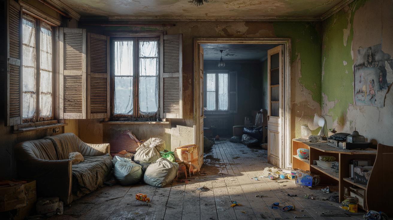 Mieszkanie jak po katastrofie. Lokatorzy dwa lata nie otwierali okien