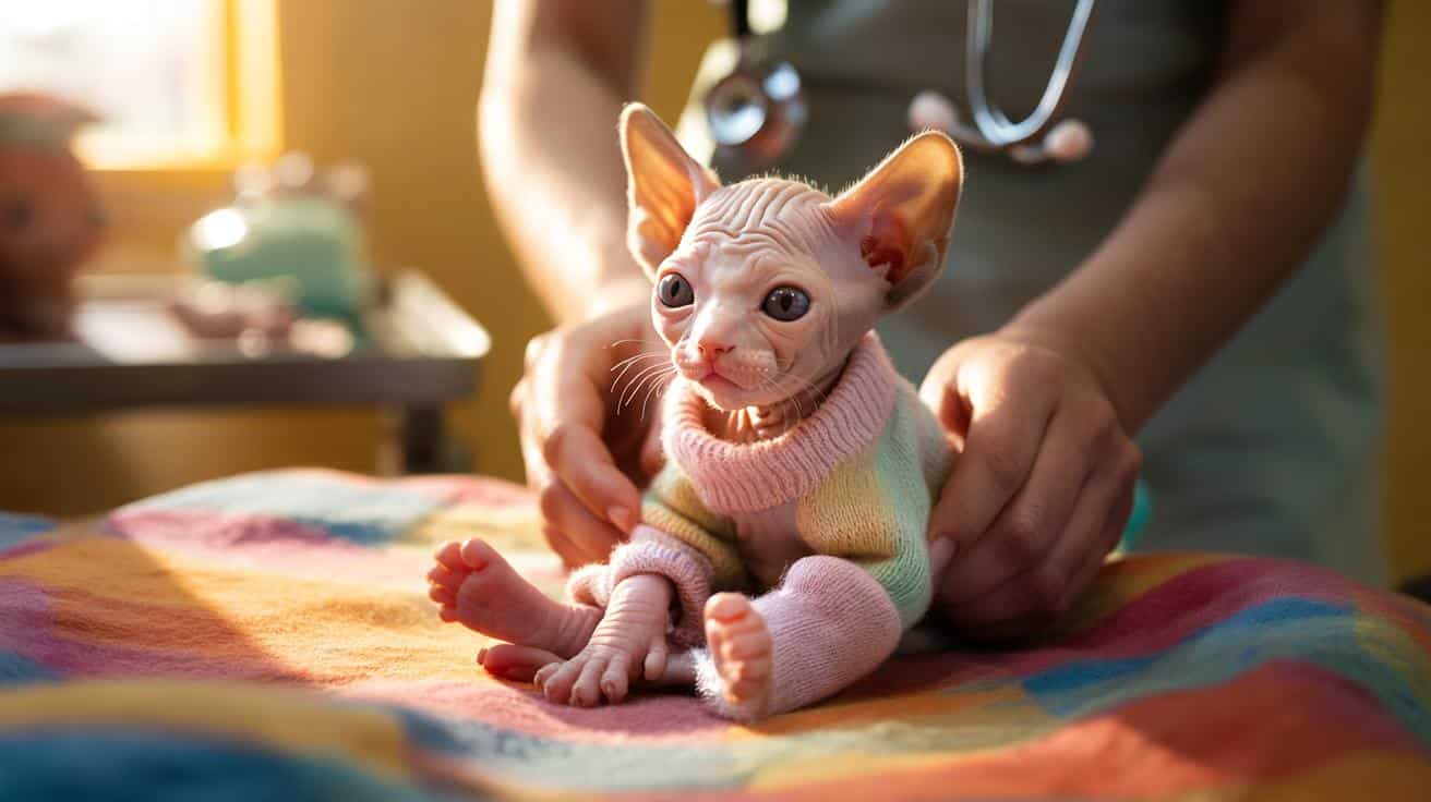 Mrożąca historia nagiego kociaka z azylu. Uratował go… dziecięcy ciuch