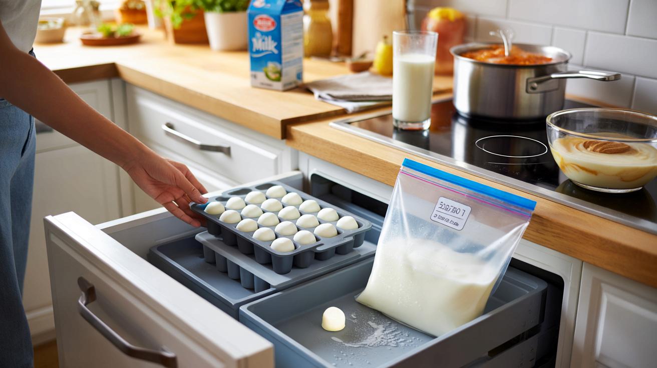 Mrożę mleko w kostkach od miesiąca. Już nie gotuję inaczej