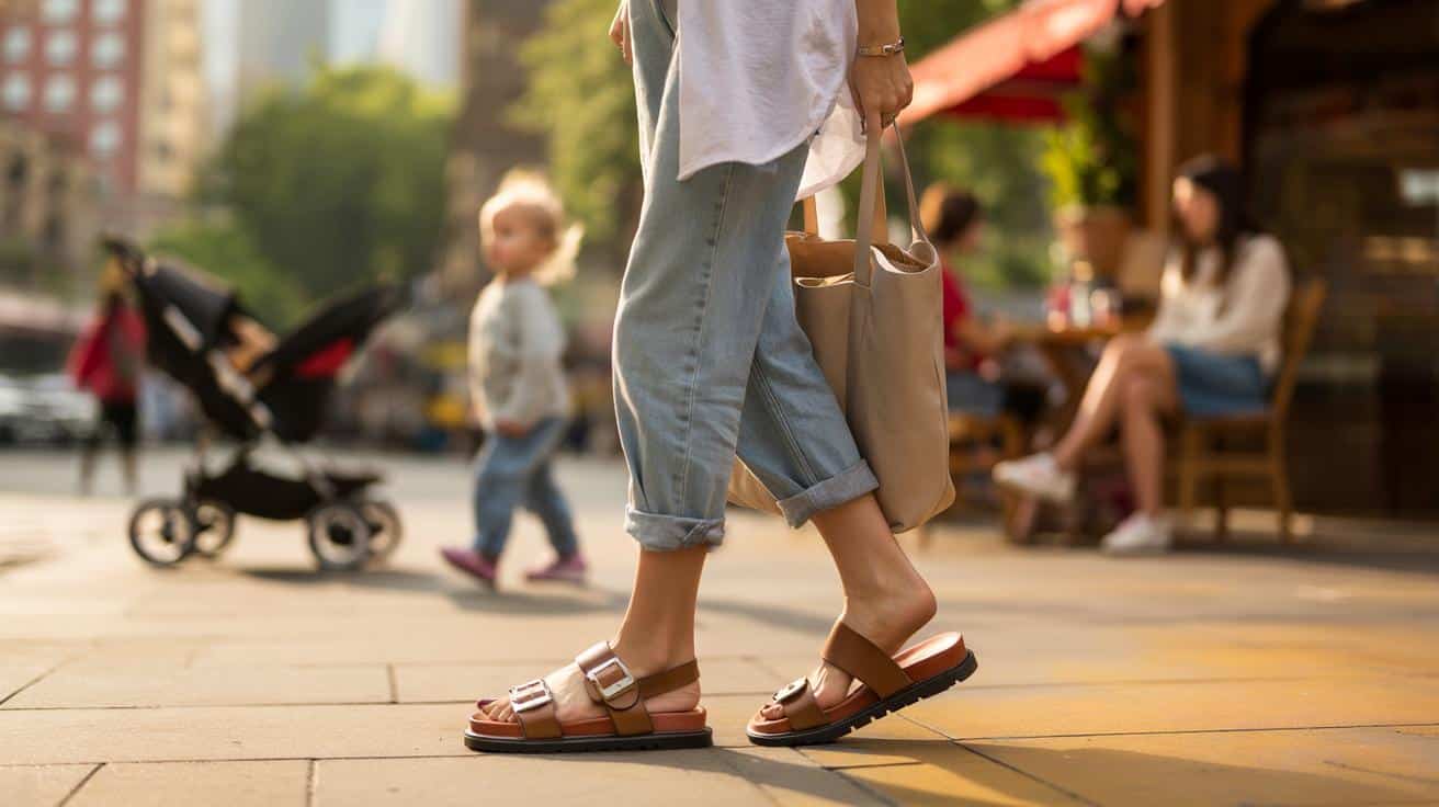 M&S Leather Buckle Flat Sliders: sandały, które pokochają zabiegane mamy