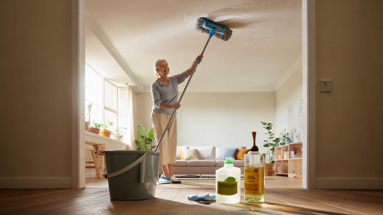 Mycie ścian i sufitów bez drabiny w 30 minut: prosty trik z domowej szafki