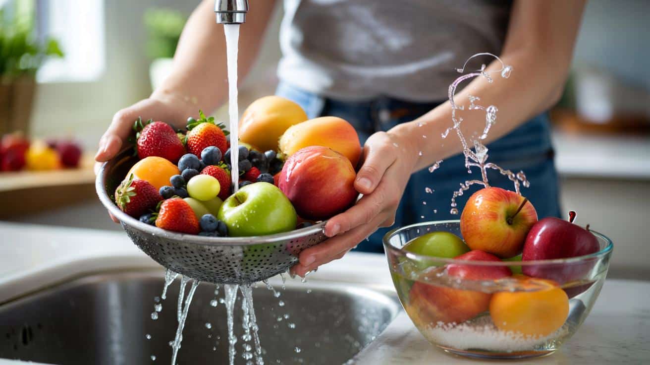 Myjesz owoce tylko pod bieżącą wodą? Pestycydy i tak zostają