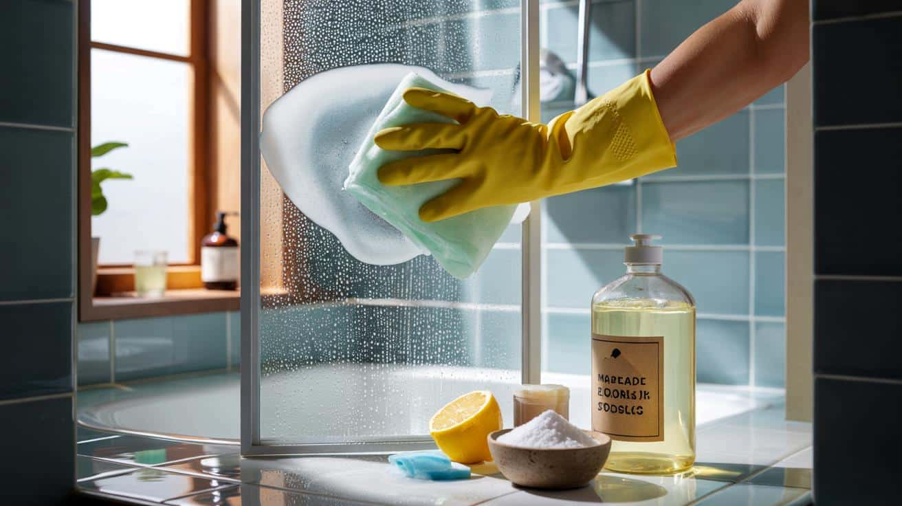 Myjesz szybę prysznica sodą? Ekspertka radzi prostszy patent z octem