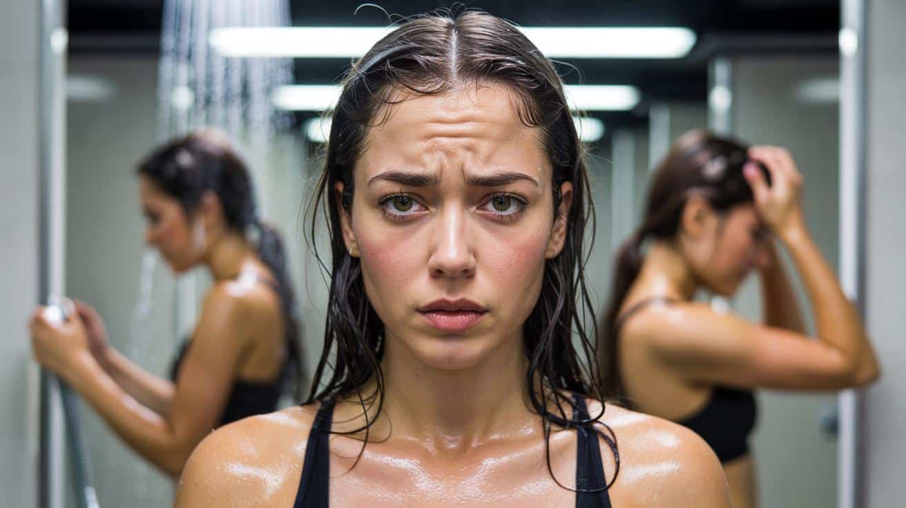 Myjesz włosy po siłowni bez szamponu? Pot + sebum = idealne środowisko