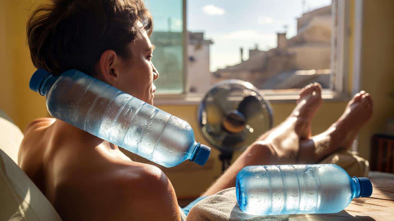 Nabierz wodę do plastikowej butelki i zamroź na boku a kompres trzyma zimno sześć godzin