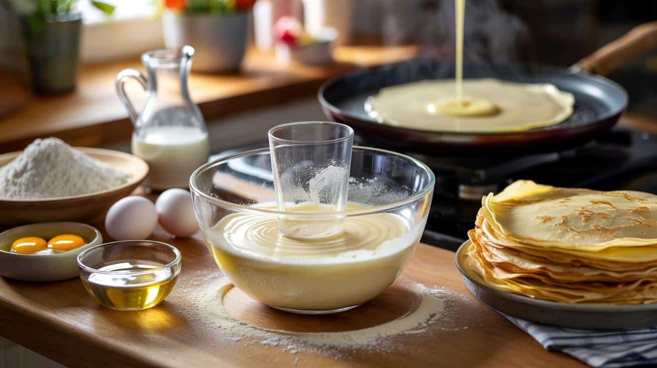 Naleśniki z jednej szklanki i prostą proporcją 1 2 2 2. Ten trik gwarantuje idealne ciasto