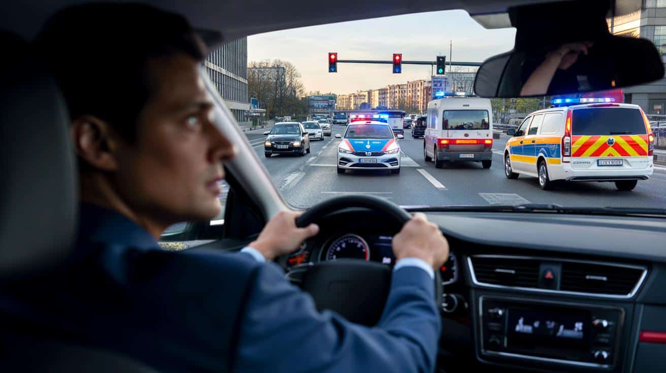 Nie każdy niebieski kogut ma pierwszeństwo. Te pojazdy tylko straszą kierowców