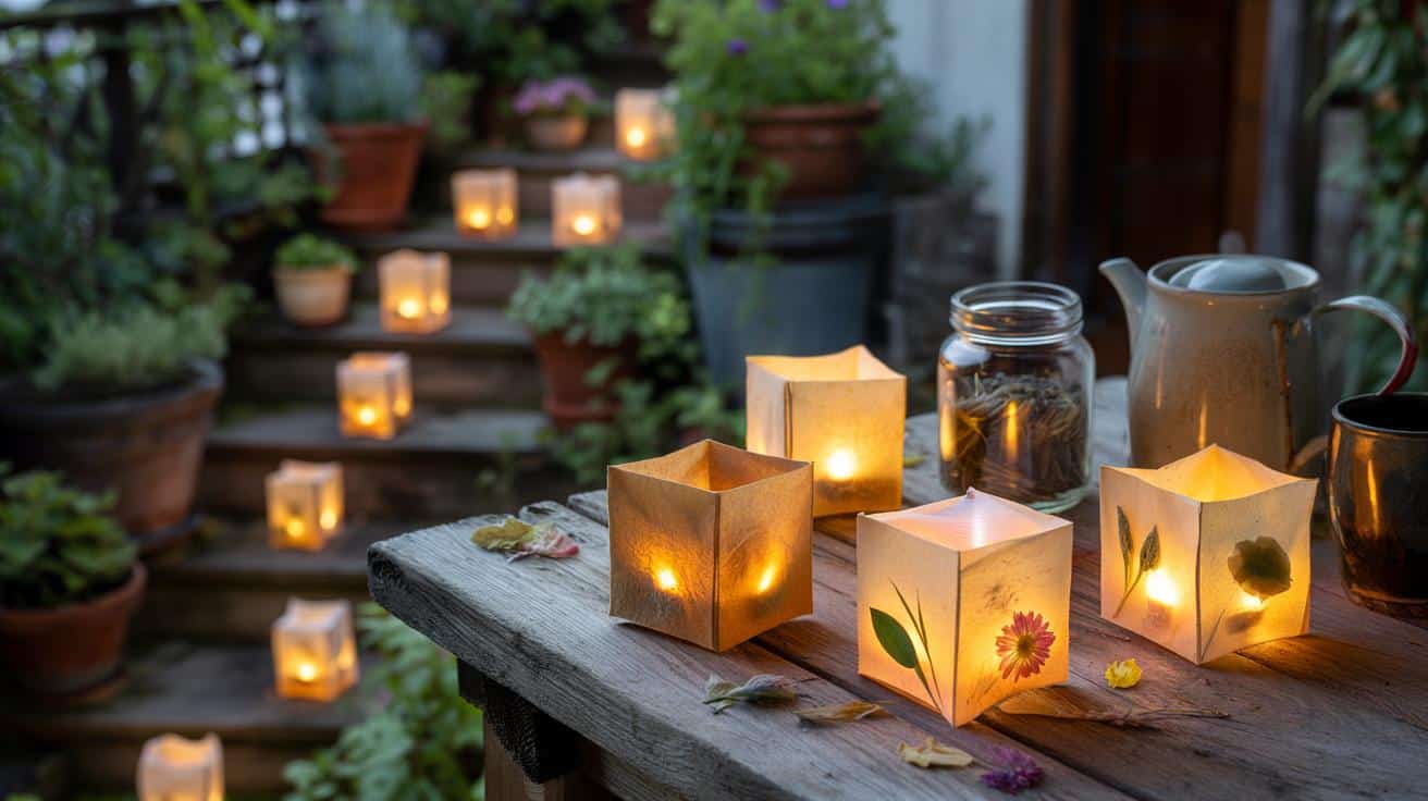 Nie kupuj drogich lampek ogrodowych: zużyte torebki po herbacie zmienią się w nastrojowe lampiony
