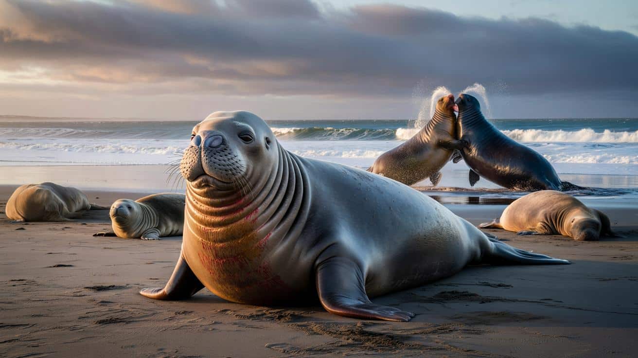 Nie lew ani tygrys: prawdziwy król drapieżników wyleguje się na plaży