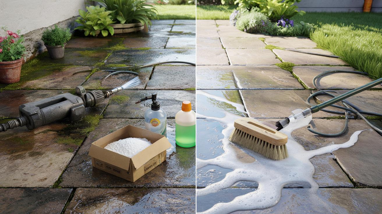 Nie męcz tarasu myjką ciśnieniową. Ten prosty trik z 2 produktów robi cuda