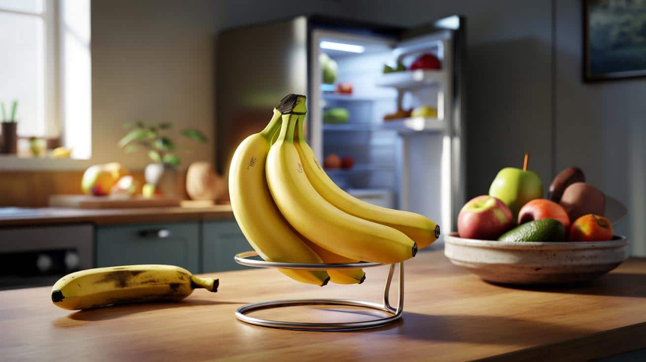 Nie w misce i nie w lodówce: sprytny patent na dłużej świeże banany