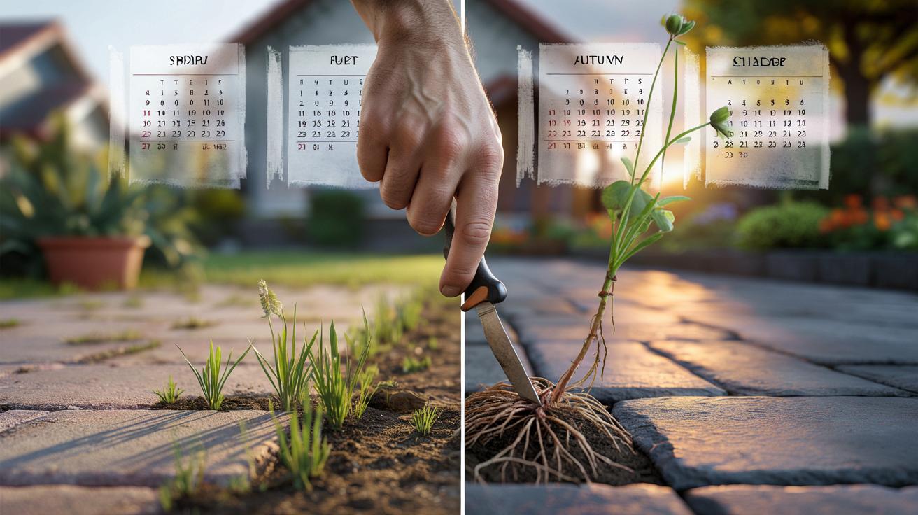 Nie wyrywaj chwastów spomiędzy kostki za wcześnie. Ta data decyduje o efekcie